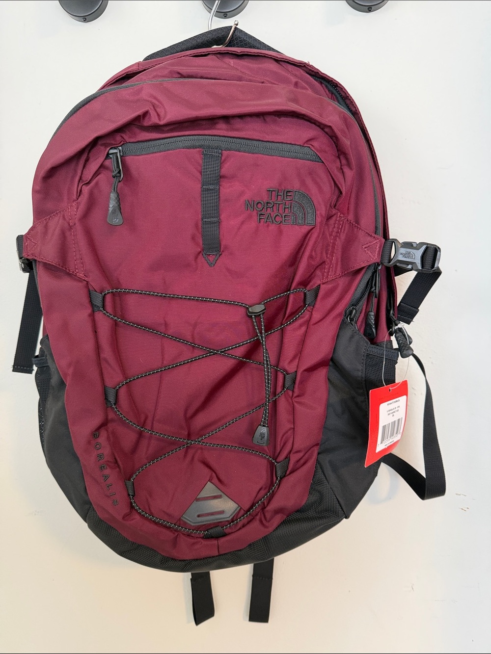 The North Face Backpack Borealis — Crimson Red & Black
